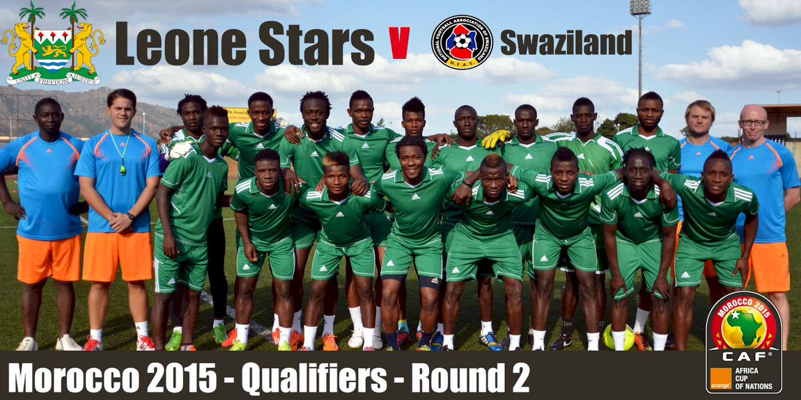 Leone Stars squad and coaching / medical staff [Training Camp ahead of Leone Stars v Swaziland May 2014 (Pic: Darren McKinstry)]
