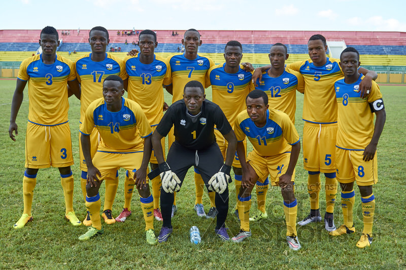 Amavubi Starting Eleven [Mauritius V Rwanda, AFCON 2017 Qualifier, 26 March 2016 in Mauritius.  Photo © Darren McKinstry 2016, www.XtraTimeSports.net]
